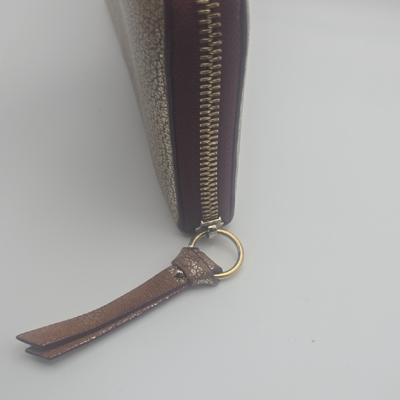 Jimmy Choo Metallic Gold & Burgundy Animal Print Long Wallet (VERY GOOD)❤️✨️ - Picture 6 of 11